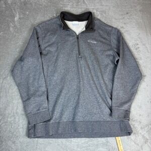 Columbia Sweater Mens XXL Hart Mountain II Quarter Zip Pullover Gray Fleece
